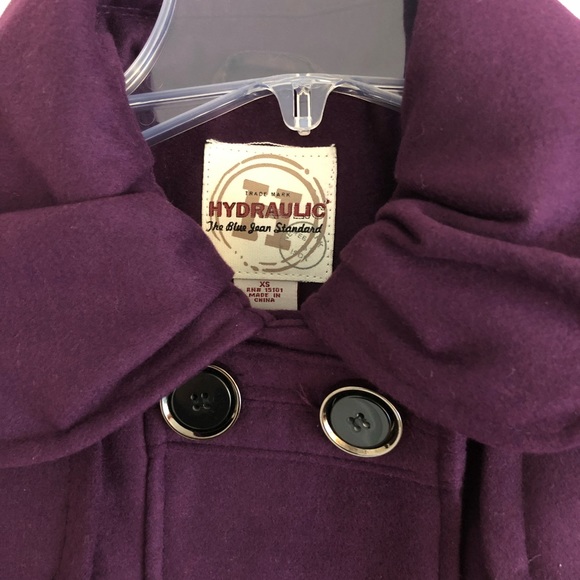 NEW Purple Pea Coat - Picture 2 of 5